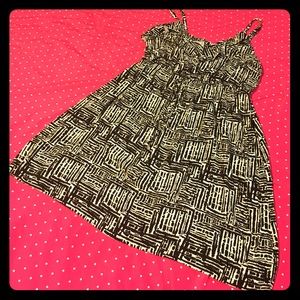 Torrid black and white dress with ruffle detail