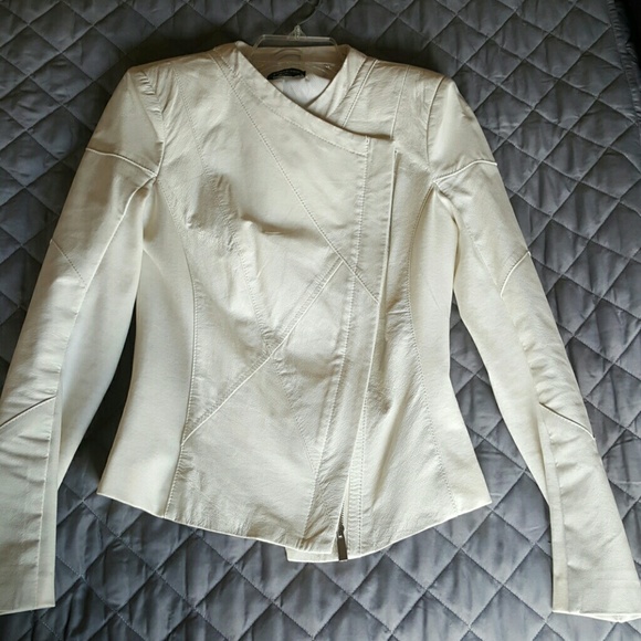 White leather jacket