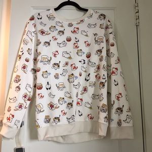 Neko Atsume cat game sweatshirt NEW