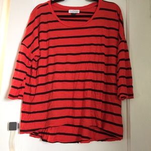 Anthropologie oversized striped tee