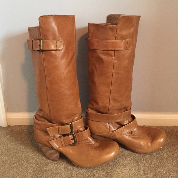 Tall Leather Heeled Boots