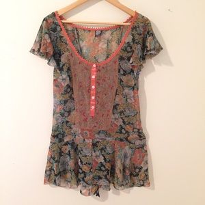 Free People chiffon tunic