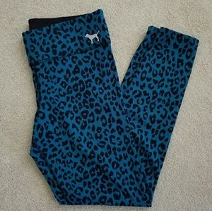 VS PINK Leopard print yoga tights/leggings