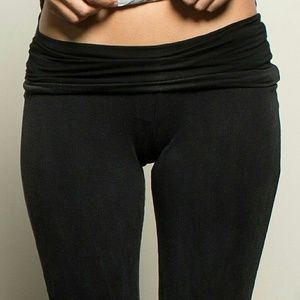 POL stone washed black yoga pants.