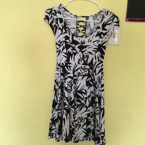 Black and white skater dress