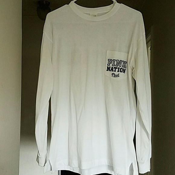 BRAND NEW SMALL PINK white long-sleeved shirt