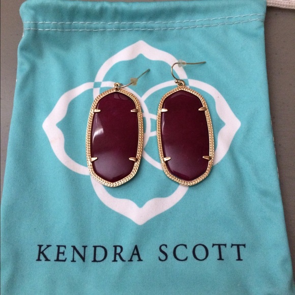 ✨ Kendra Scott ✨ Maroon Jade Danielle Earrings