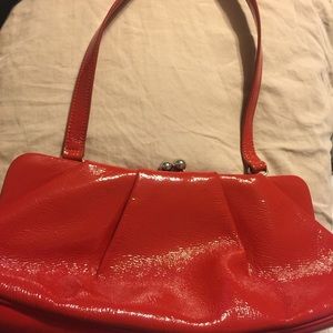 Hobo red patent leather purse