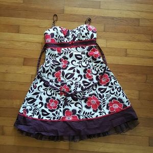 Adorable strap dress with crinoline under skirt