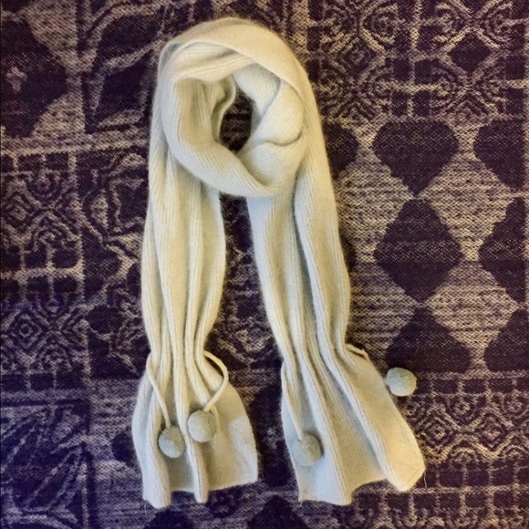 Skinny Ruffle Pom Scarf