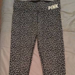 Victoria's Secret Pink yoga pants (black and grey)