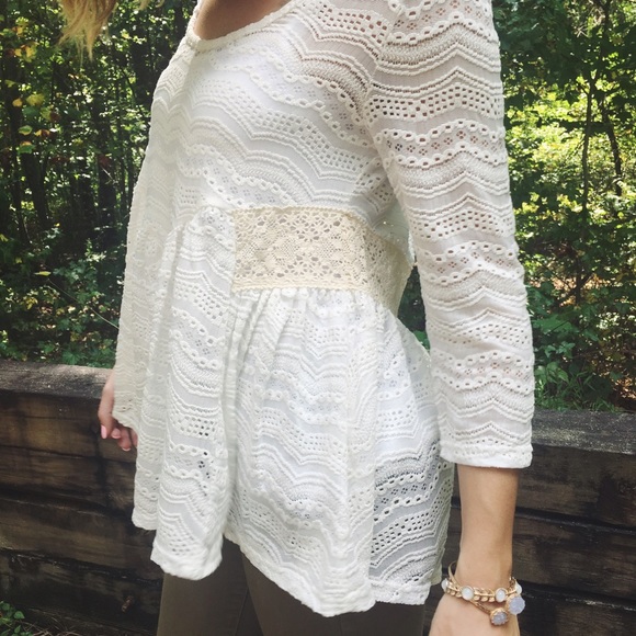 Anthropologie Tops - Perfect Lace Peplum Anthropologie Tops - Perfect Lace Peplum