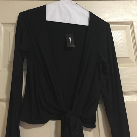 Xs express, nwt black wrap top - Picture 1 of 2