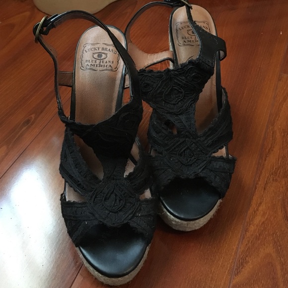 Black Lucky Brand wedges