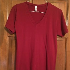 Anerican Apparel red v neck