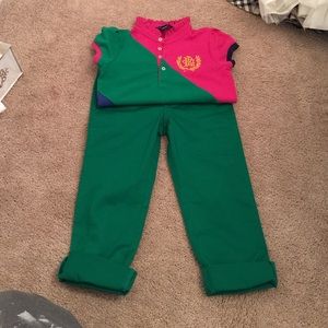 Ralph Lauren girls 2 piece set size  6