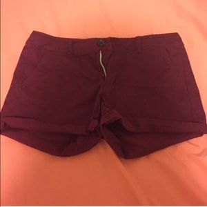 Burgundy AE shorts