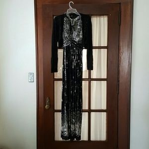 Beautiful maxi dress with silver highlights