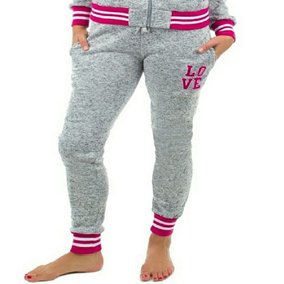 New melange love 2 piece Junior jogger set - Picture 2 of 2