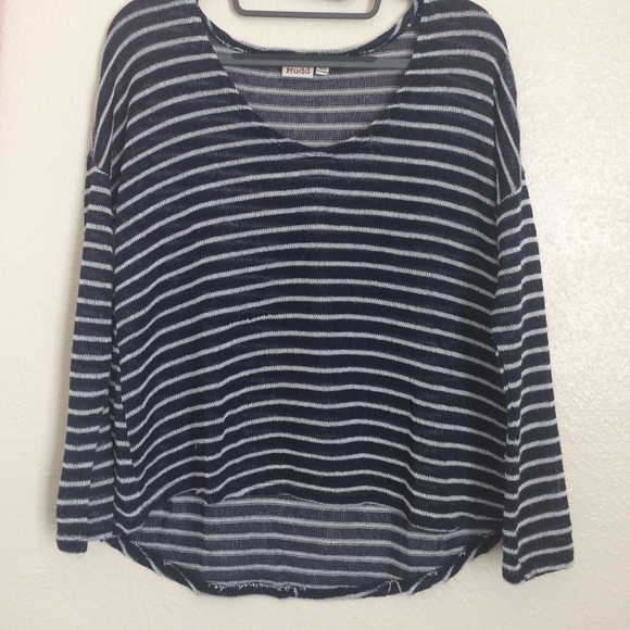 Navy and White Striped Sweater