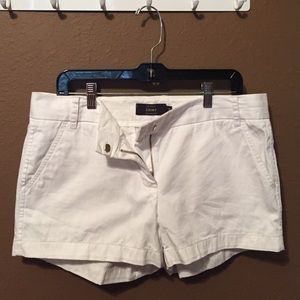 J. Crew White Chino Shorts