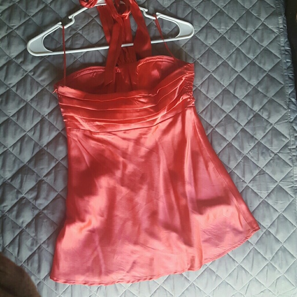 Silk coral halter from Cache - Picture 2 of 2