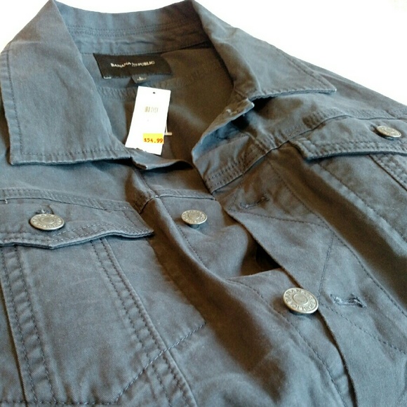 Banana Republic light fall stretchy jacket navy - Picture 2 of 4