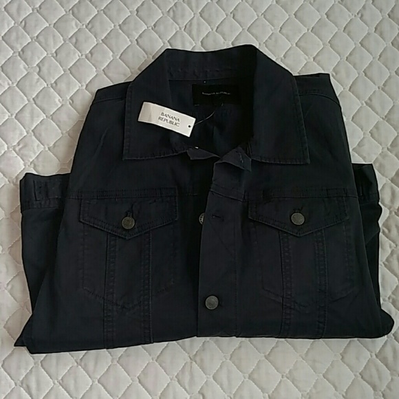 Banana Republic light fall stretchy jacket navy - Picture 4 of 4