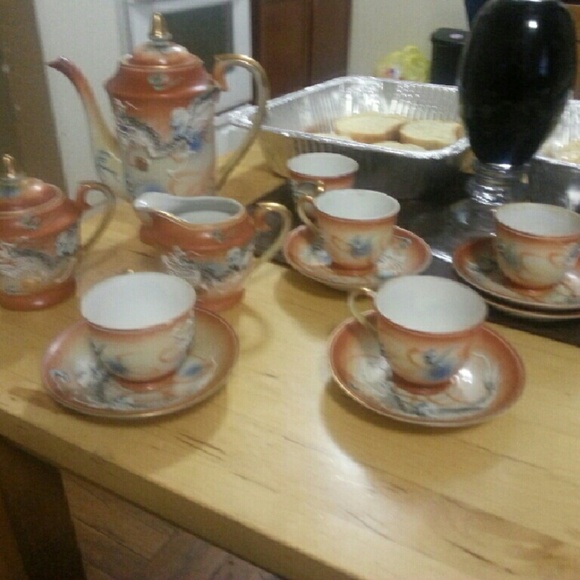 Chinese dragon tea set