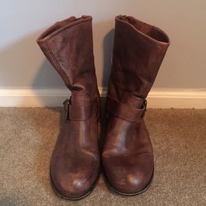 Steve Madden Brown Leather Short Boots