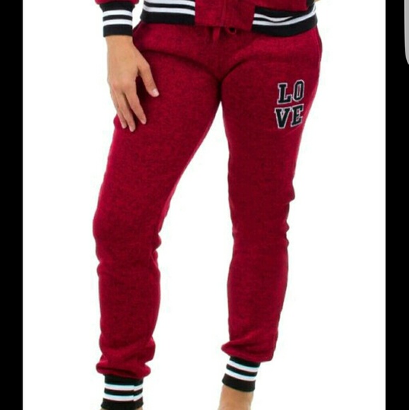 Red jogger set - Picture 2 of 2