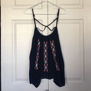 Navy spaghetti strap top