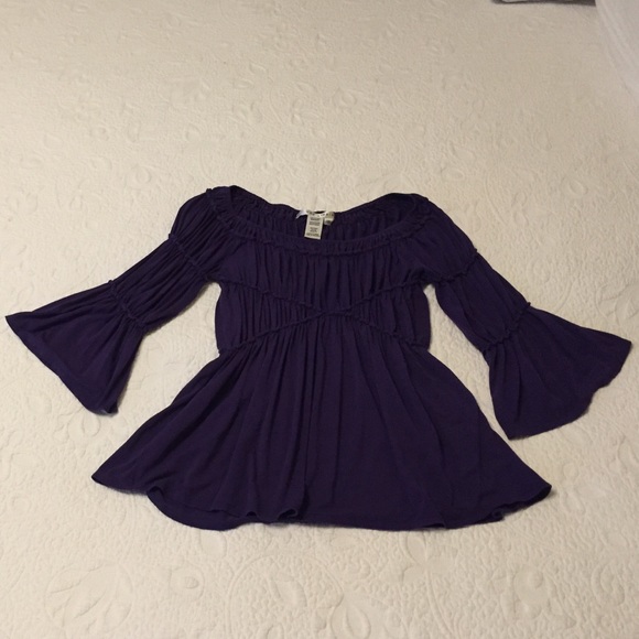 Max Studio purple boho top - Picture 2 of 4