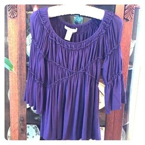 Max Studio purple boho top