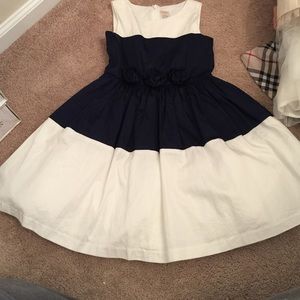 Gymboree navy blue and white sailor dress