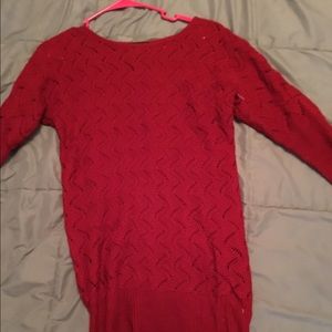 Dark red sweater