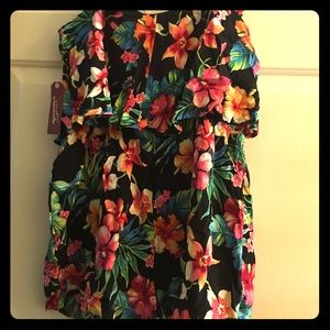 Arizona Jeans Hawaiian Romper Size Large