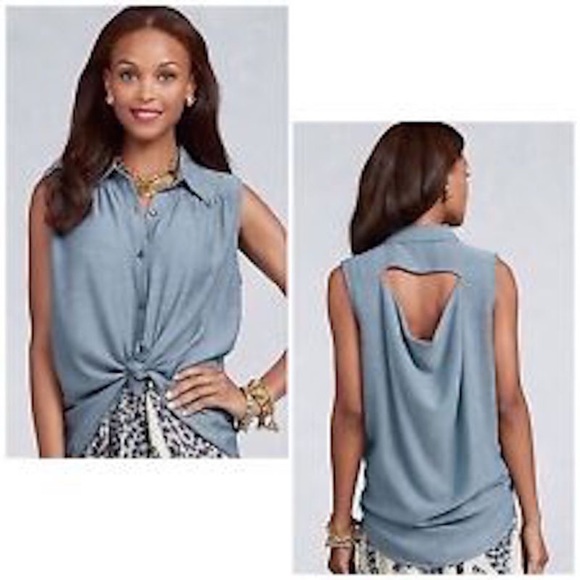 Cabi drape back shirt