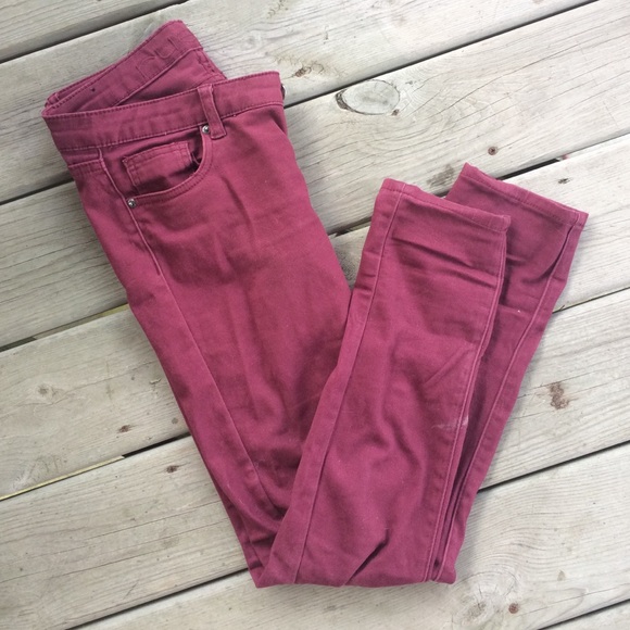 Denim - Maroon/burgundy fall pants