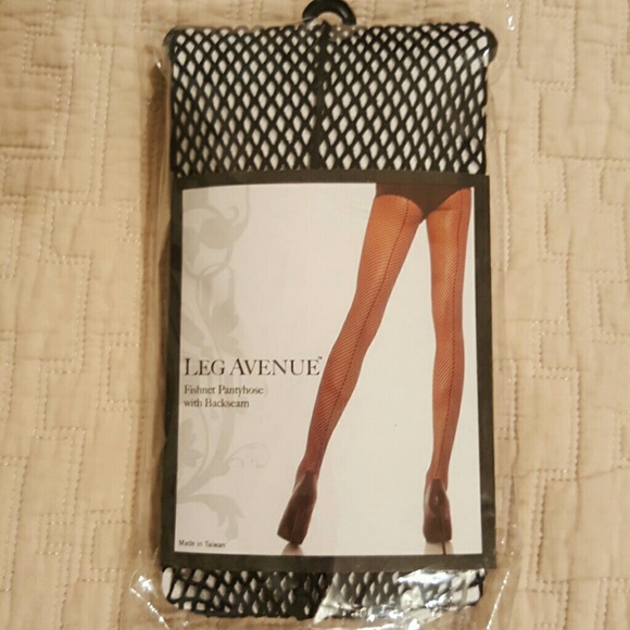 Fishnet hose with backseam