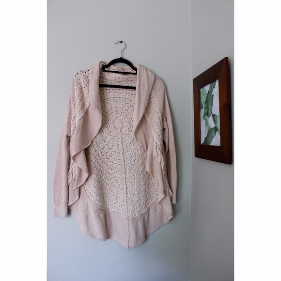 Cream woven sweater