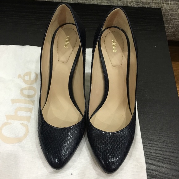 Chloe Snake Skin Pumps