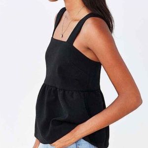 💛 Black Peplum Tank Top 💛 Urban Outfitters 💛