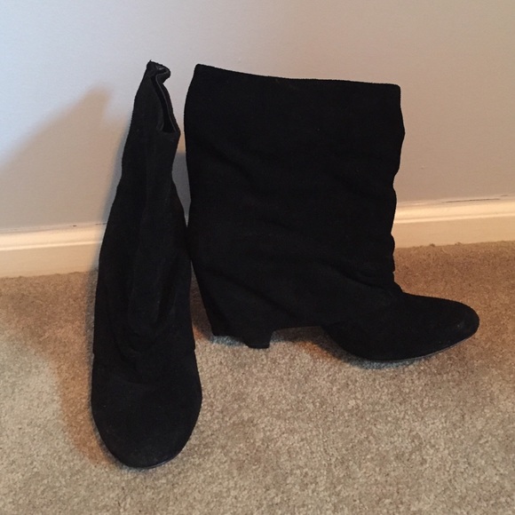 Aldo Black Suede Booties