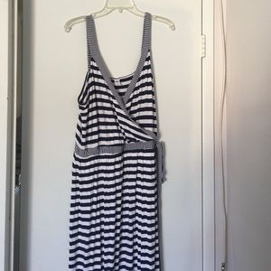 Nautical stripe maxi dress