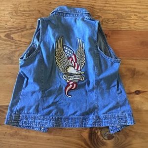 Final Price Women's Denim Harley Davidson Vest Med