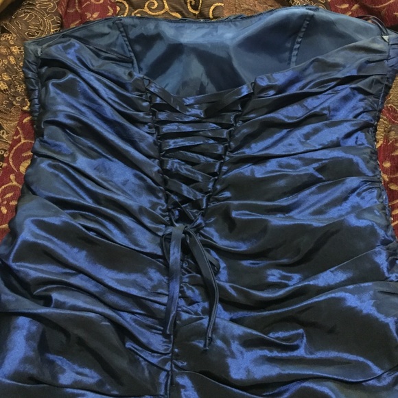 Navy Blue Corset Dress - Picture 2 of 4