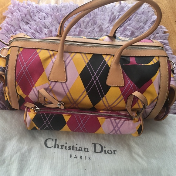 Christian Dior authentic golf argyle colored bag - Picture 1 of 4