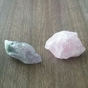 Raw Amethyst and Rose Quartz bundle