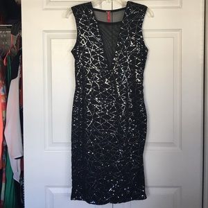 Black sequin dress